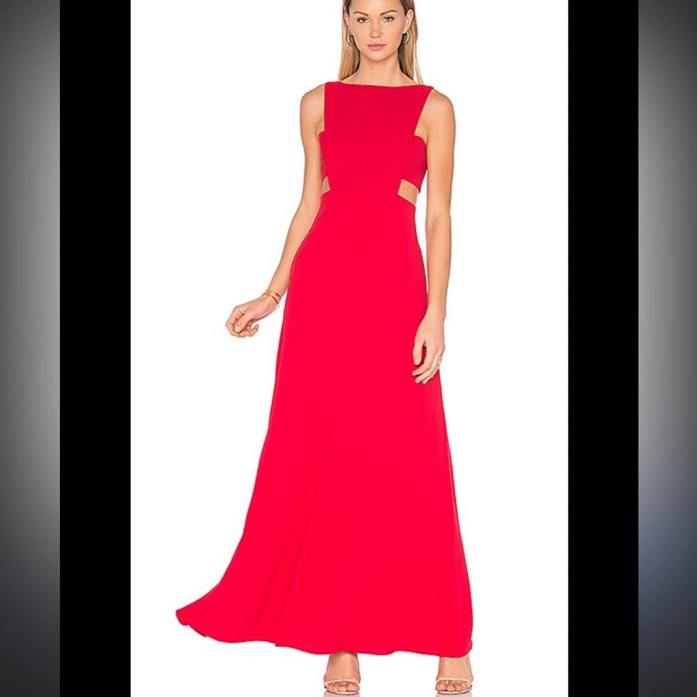 Jill Stuart Cut Out Gown in Cherry Red size 2 euc